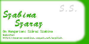 szabina szaraz business card